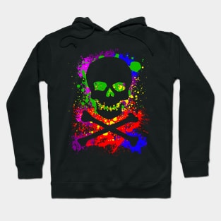 Paint Splatter Skull Hoodie